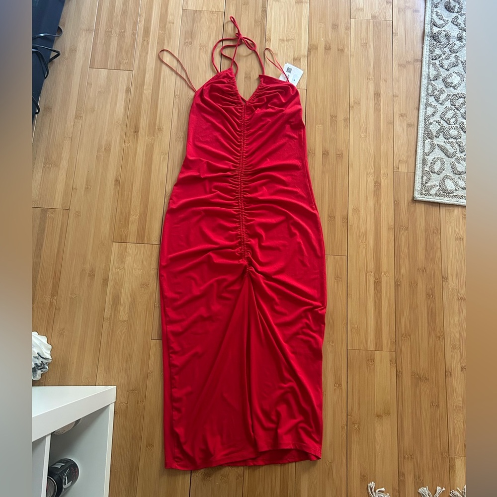 Zara Red Backless Dress